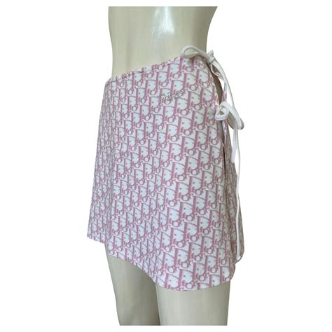 dior monogram skirt pink